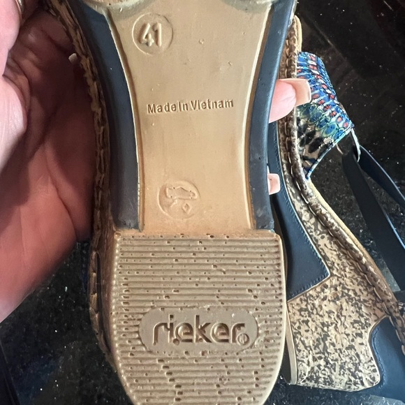 Rieker Blue Sandals size 41 - Picture 1 of 7